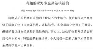 有趣的深海多金属结核结构